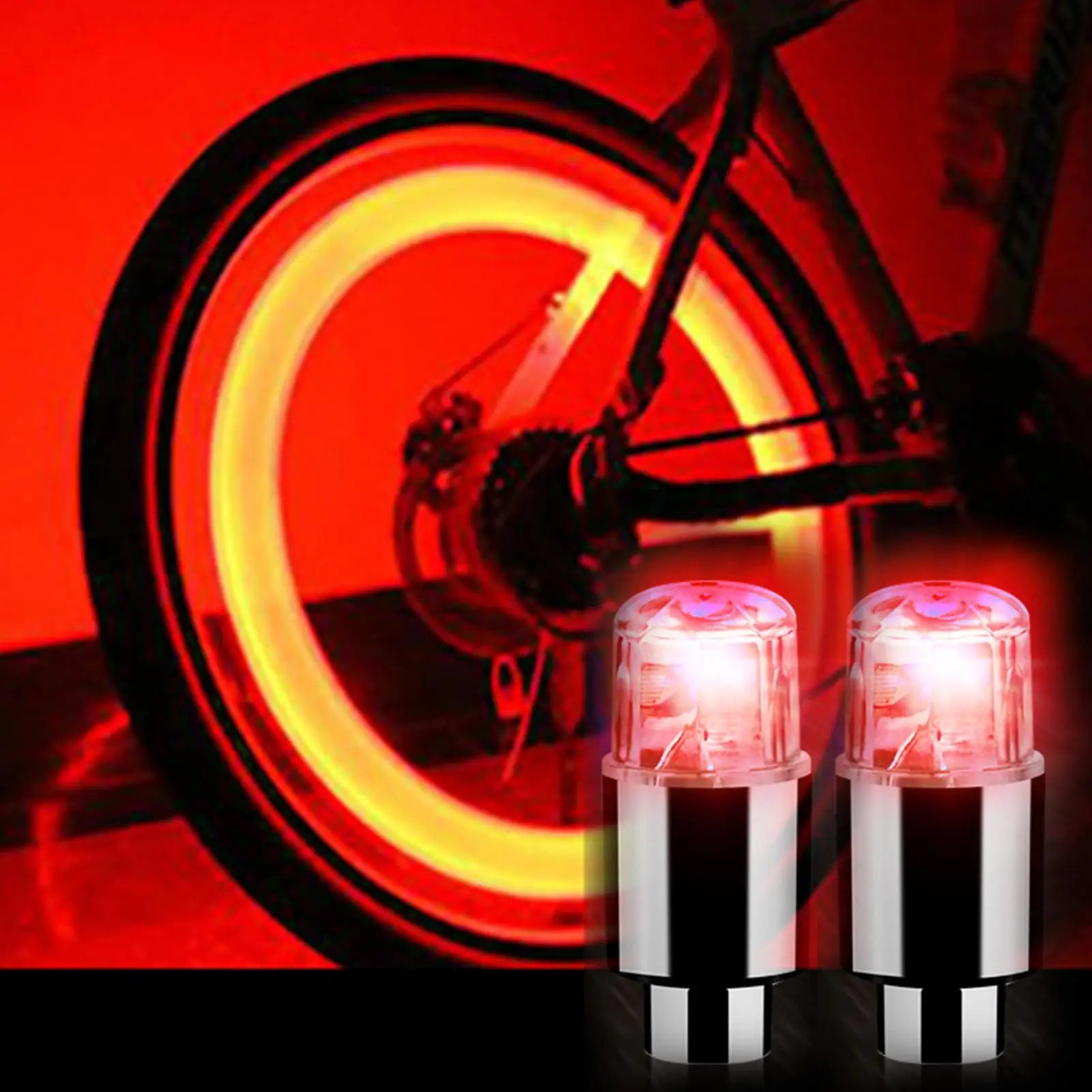 Universal LED Wheel Valve Lights for Cars, Bikes & Motorcycles
