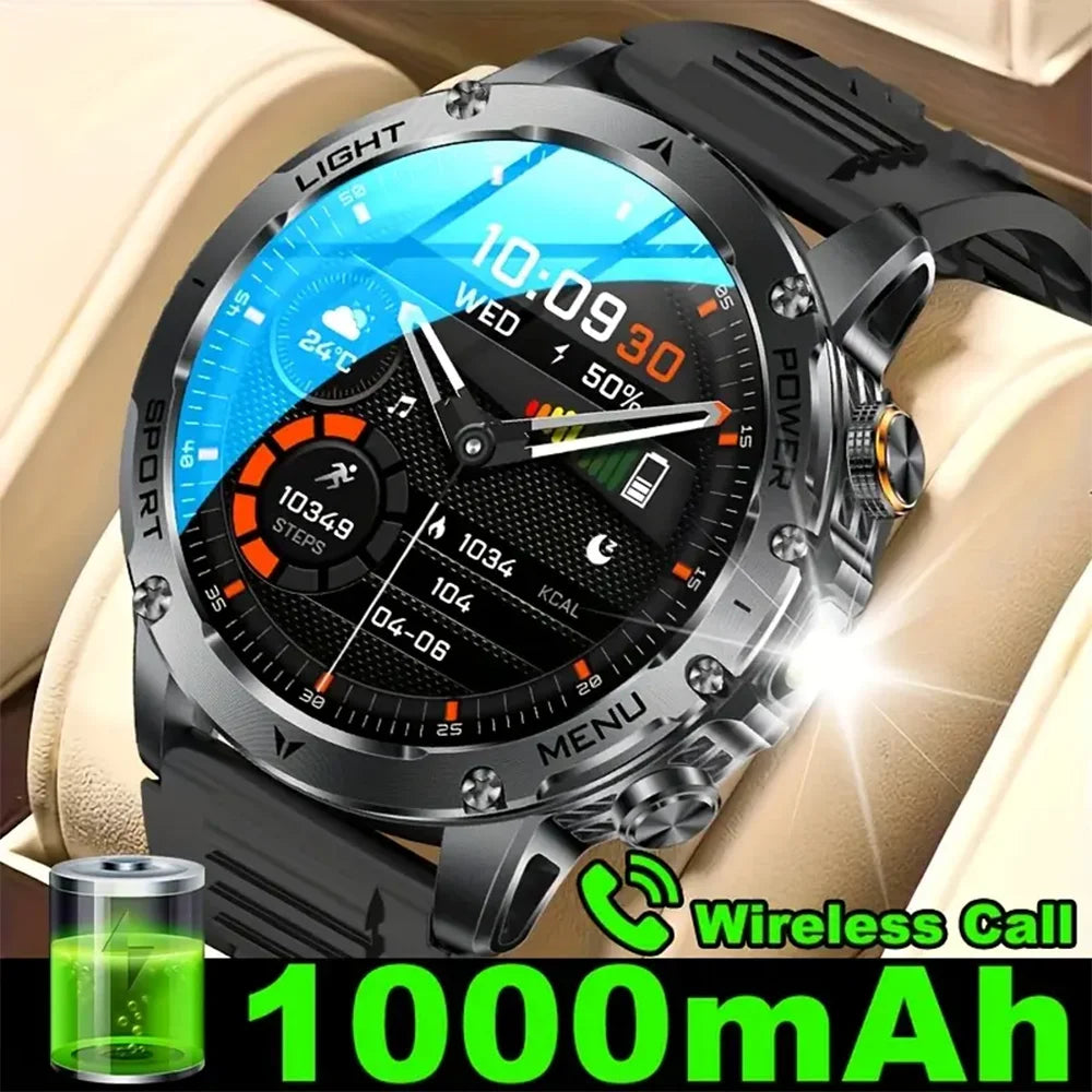 Men's Smartwatch 1.7" – 1000mAh Bluetooth & IP68 Waterproof