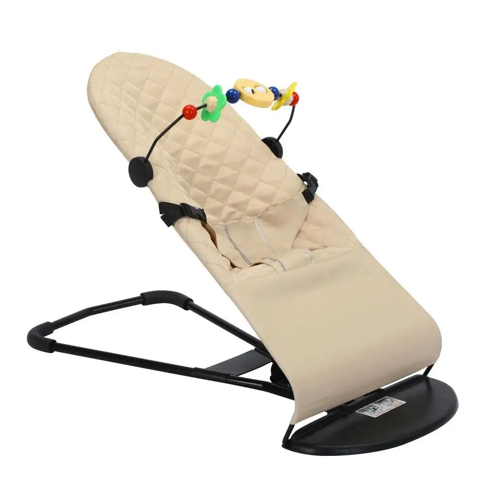 Foldable Baby Rocking Chair with Toys and Recliner