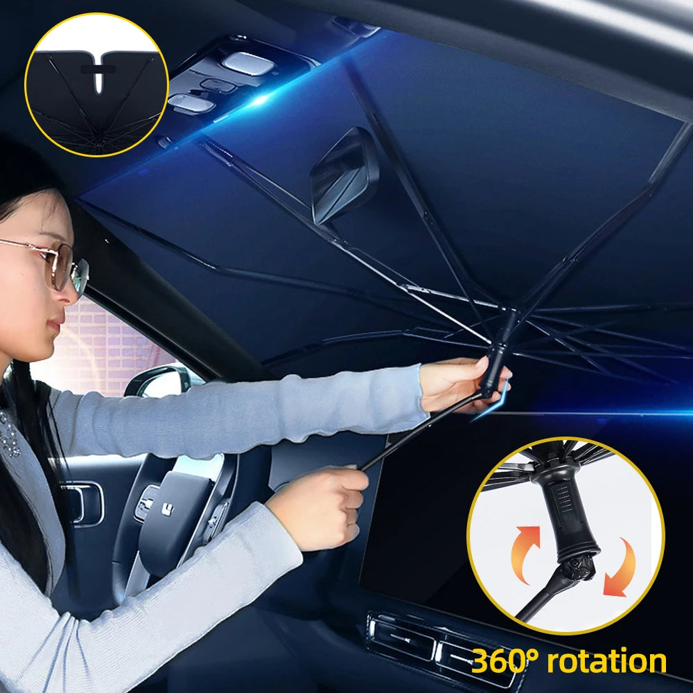 Front Windshield Sunshade Umbrella for Ultimate UV Protection