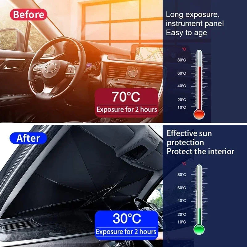 Front Windshield Sunshade Umbrella for Ultimate UV Protection