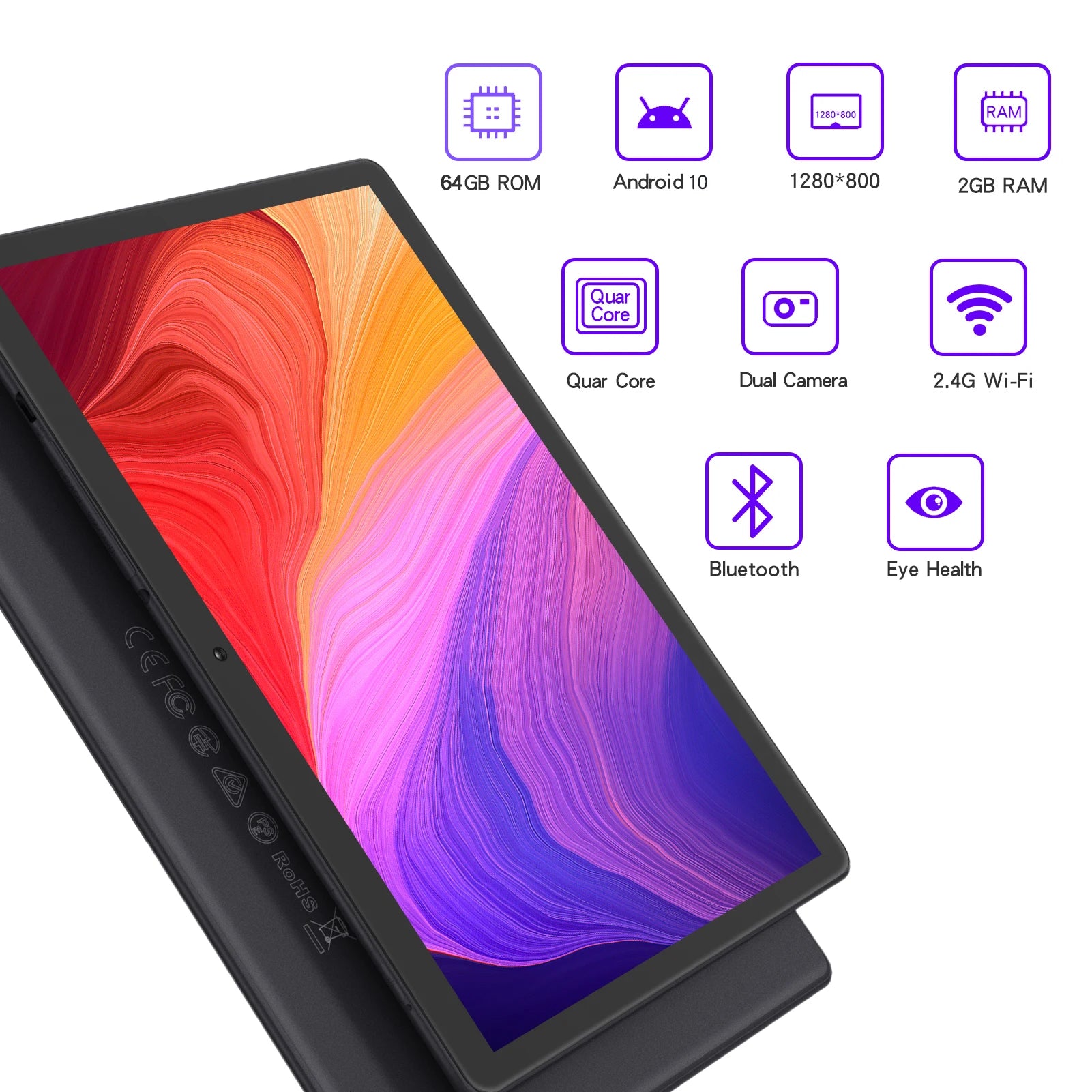 PRITOM 10-Inch Android 13 Tablet