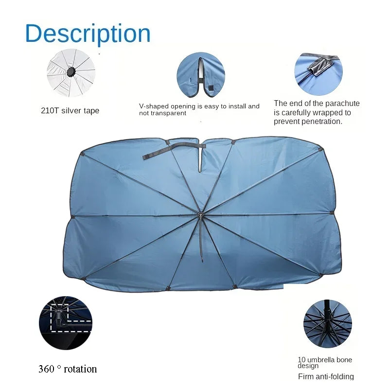 Front Windshield Sunshade Umbrella for Ultimate UV Protection