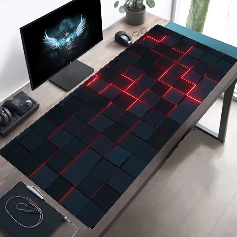 Red & Blue Gradient Gaming Desk Mat