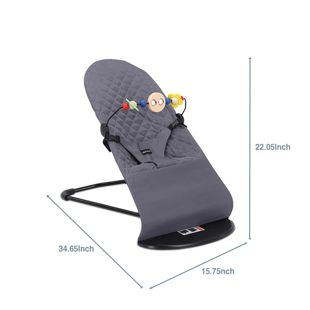 Foldable Baby Rocking Chair with Toys and Recliner