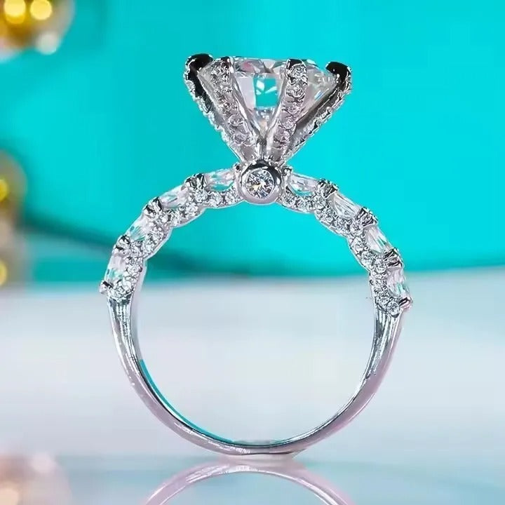 Aurora 3ct Moissanite Platinum Ring