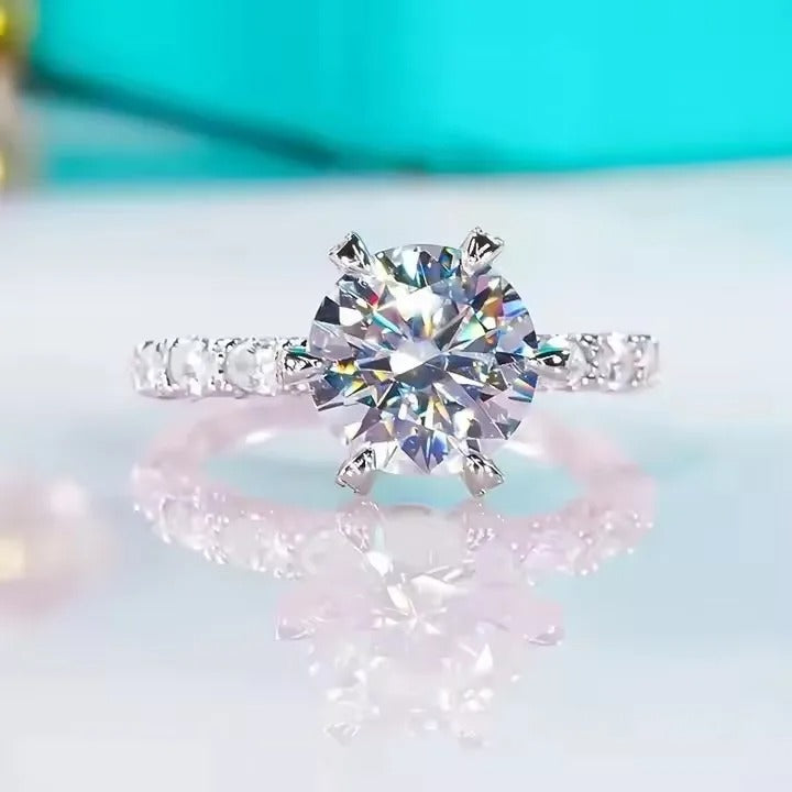 Aurora 3ct Moissanite Platinum Ring