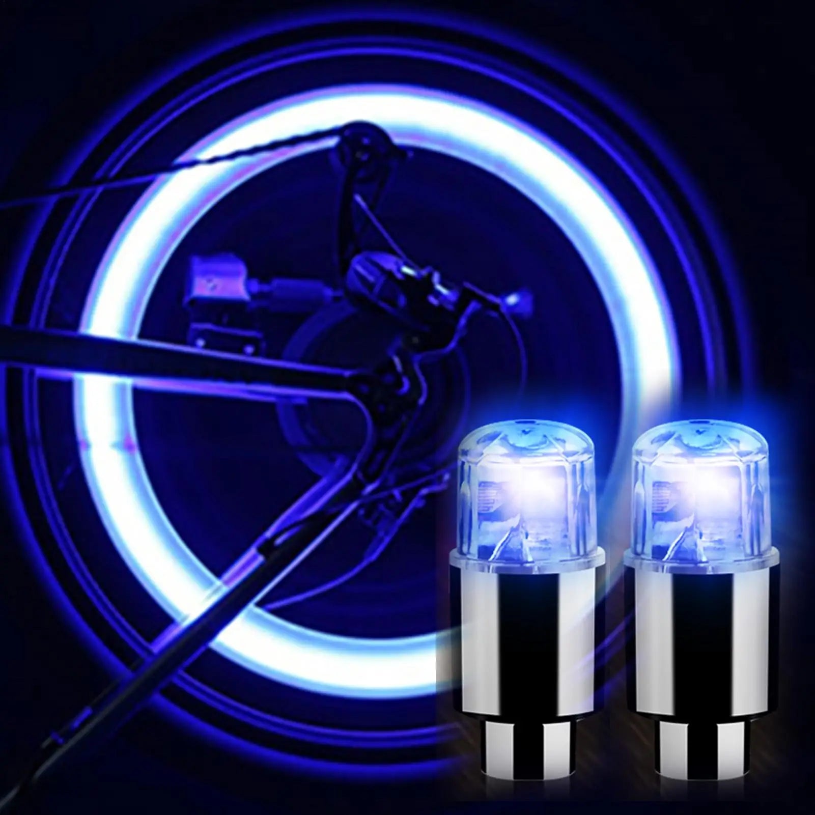 Universal LED Wheel Valve Lights for Cars, Bikes & Motorcycles