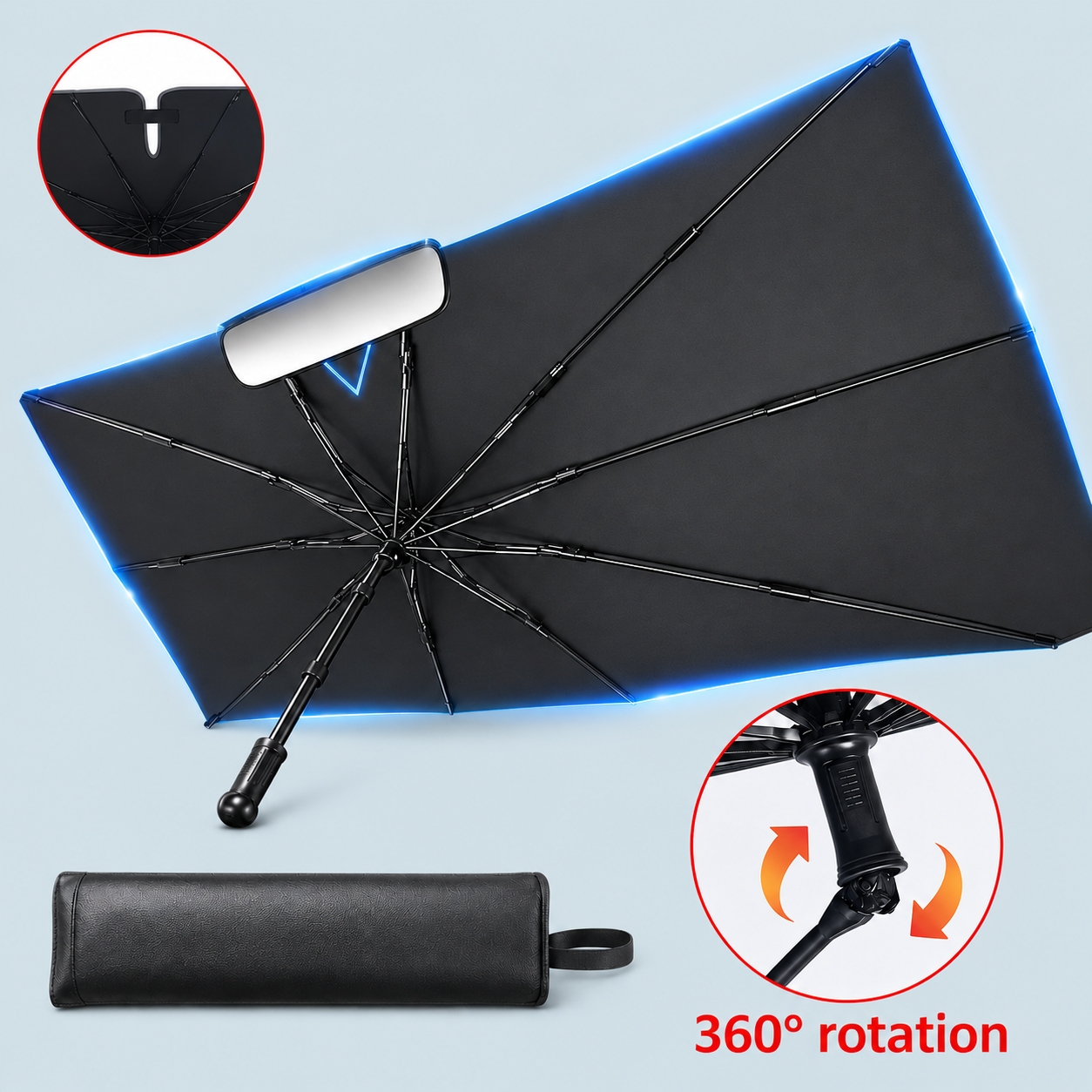 Foldable Car Windshield Sunshade Umbrella for Ultimate UV Protection
