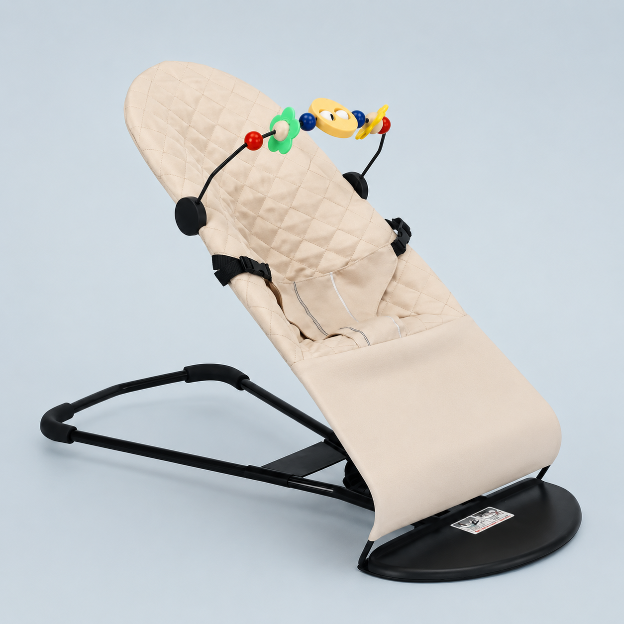 Foldable Baby Rocking Chair with Toys and Recliner