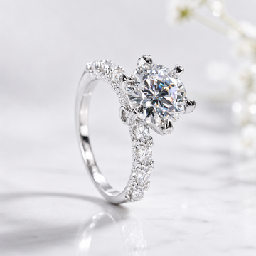 Aurora 3ct Moissanite Platinum Ring
