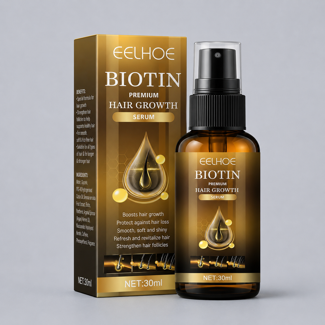 Biotin Hair Growth Serum Spray – Anti Hair Loss Treatment