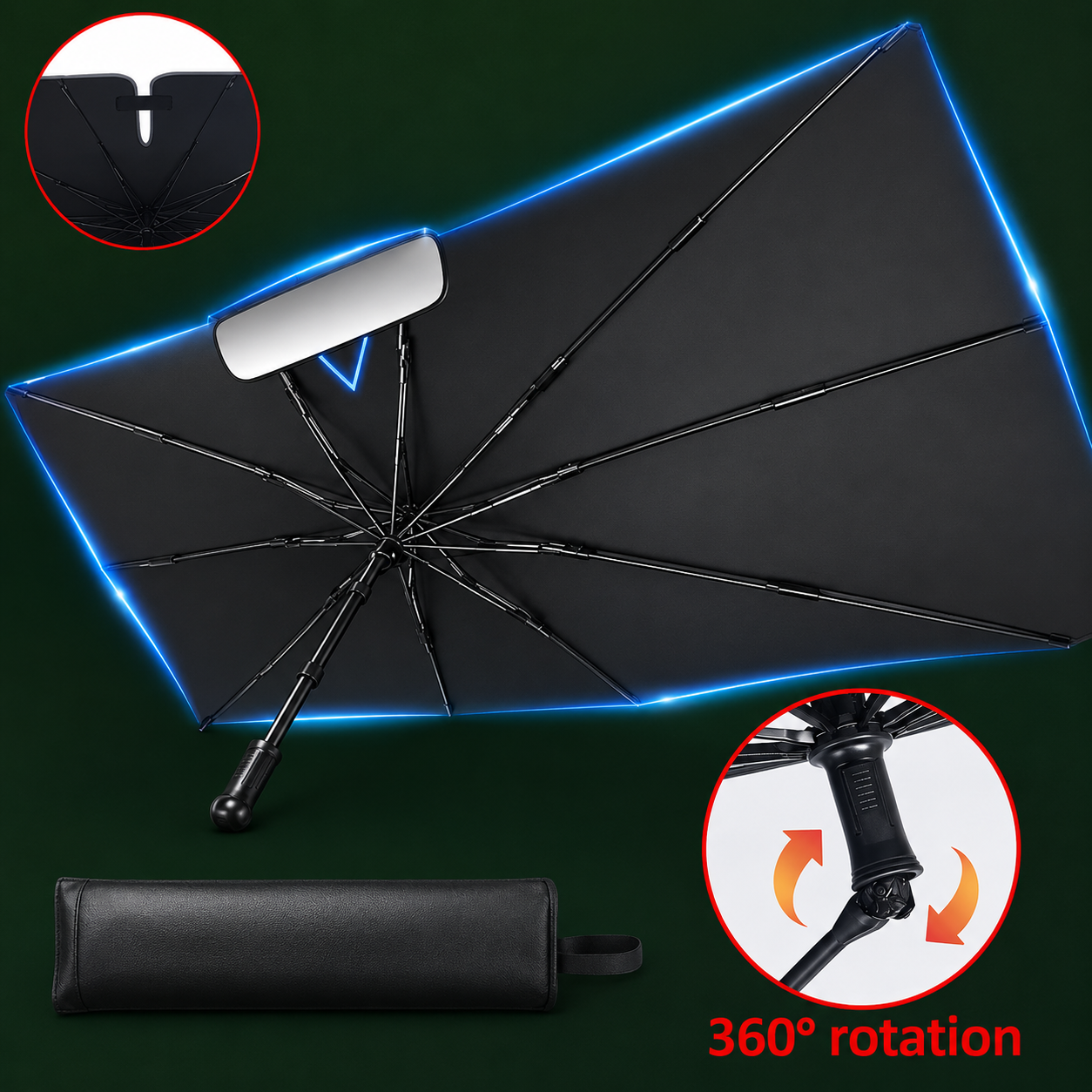 Front Windshield Sunshade Umbrella for Ultimate UV Protection