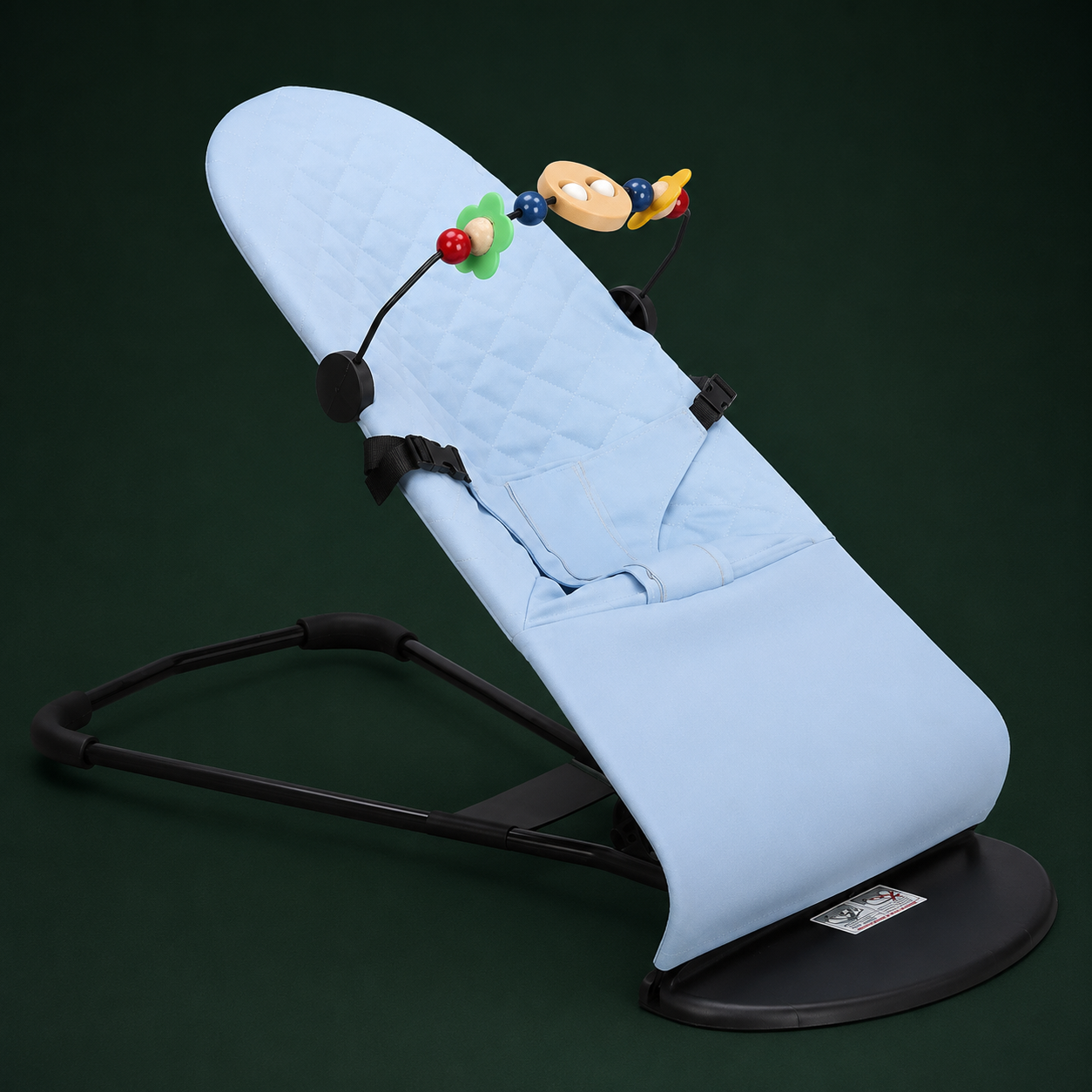 Foldable Baby Rocking Chair with Toys and Recliner