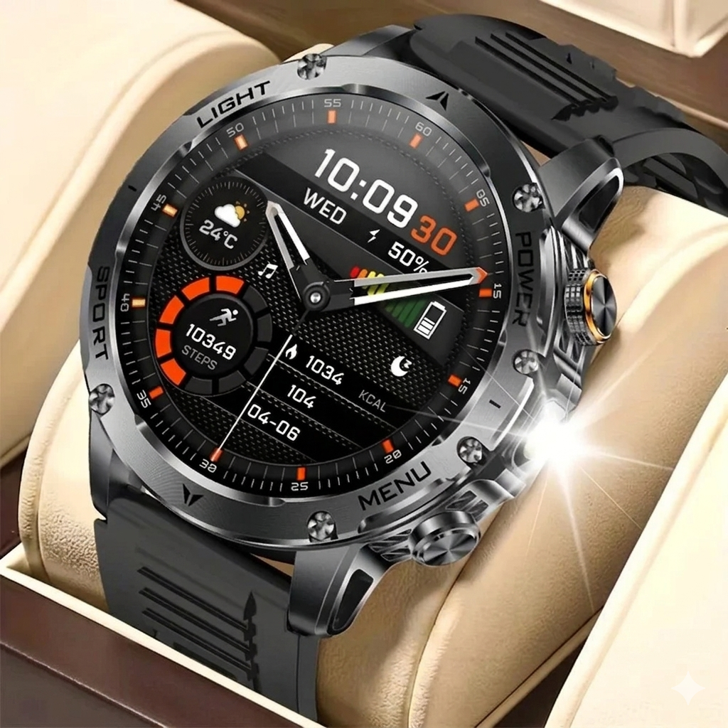 Men's Smartwatch 1.7" – 1000mAh Bluetooth & IP68 Waterproof
