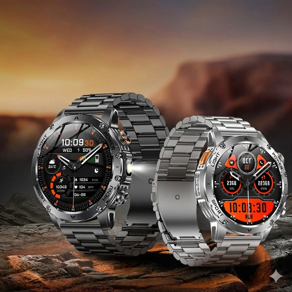 Men's Smartwatch 1.7" – 1000mAh Bluetooth & IP68 Waterproof