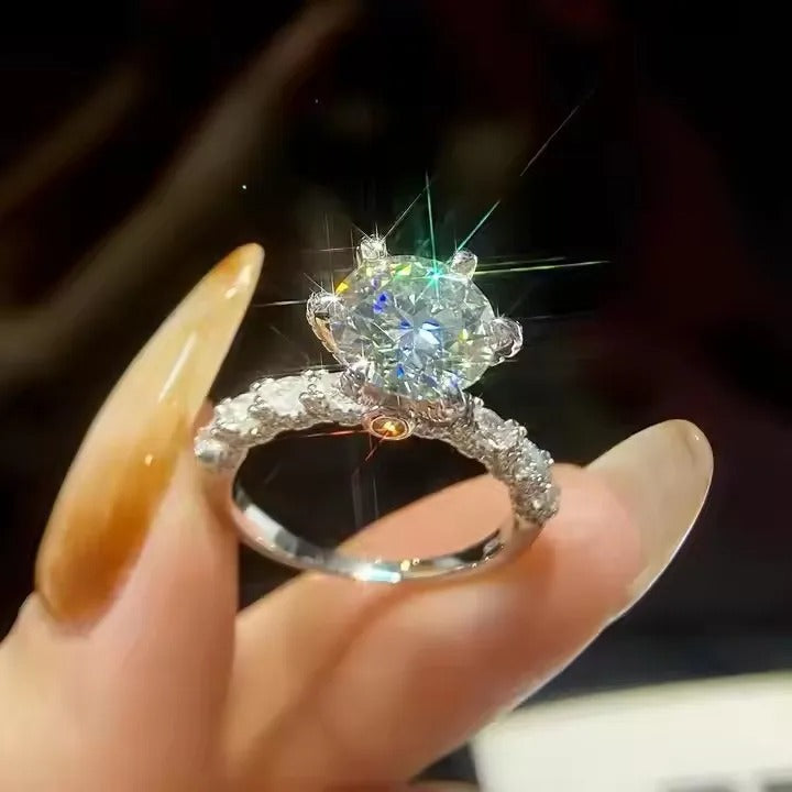 Aurora 3ct Moissanite Platinum Ring