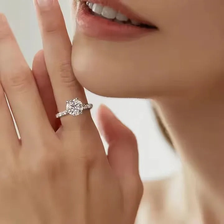 Aurora 3ct Moissanite Platinum Ring