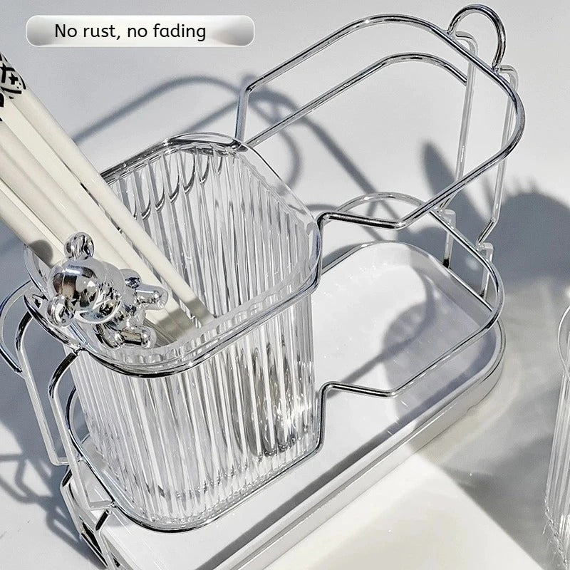 Wall Mount Stainless Steel Kitchen Utensil Organizer 🍴