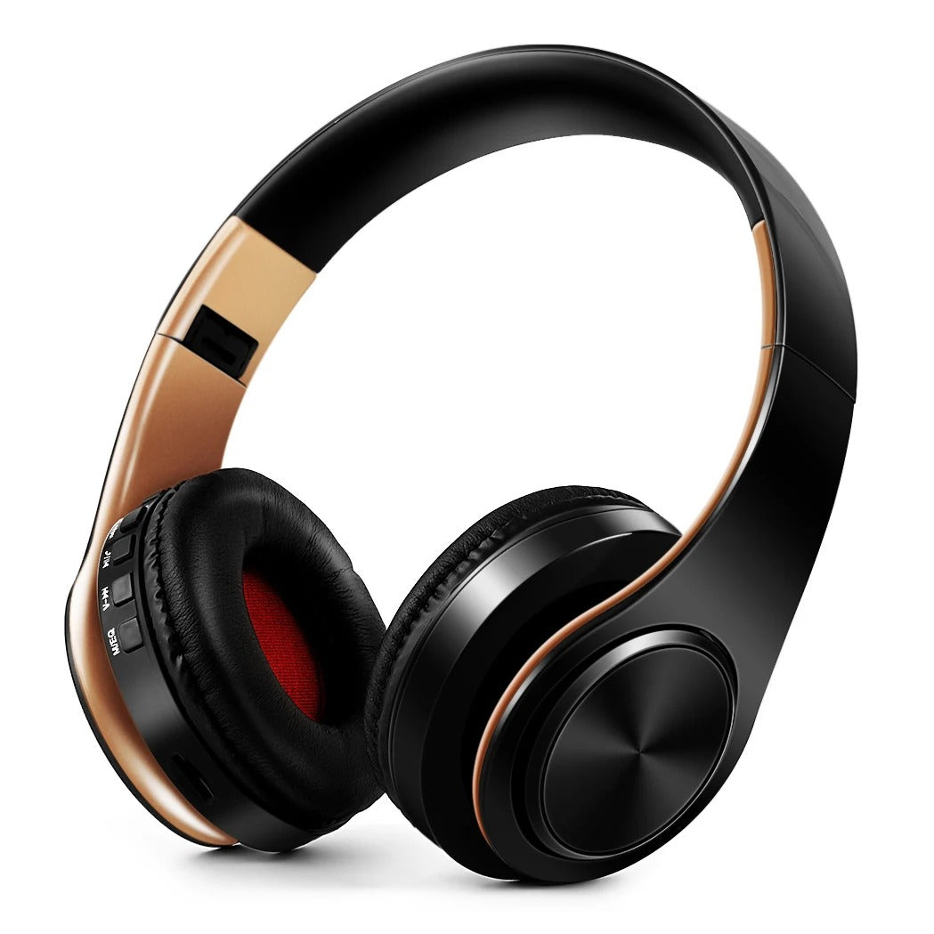 Men's Gold Wireless Bluetooth Headphones speaker🎧